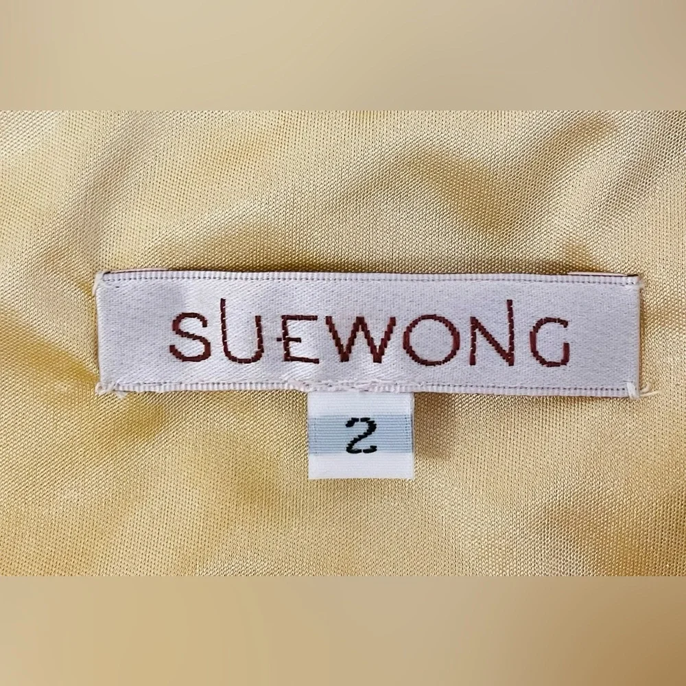 Sue Wong Gold Embroidered Mini Dress - Picture 3 of 4